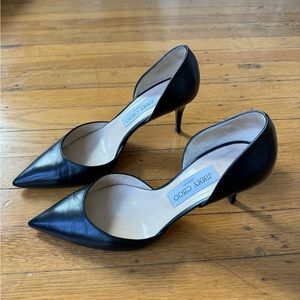 Jimmy Choo Addison D’Orsay Leather Pumps Size 38